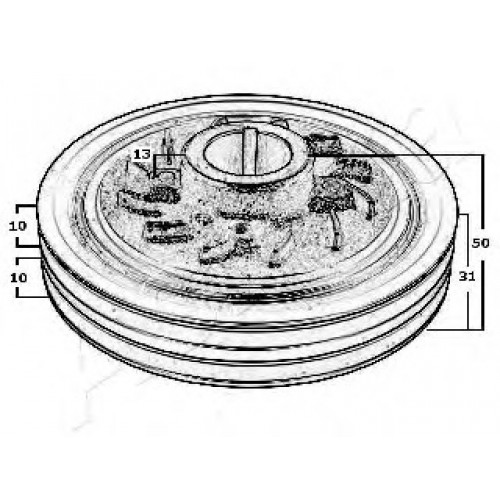 ASHIKA Τροχαλία Στροφαλοφόρου Άξονα 122-05-500