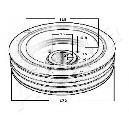 ASHIKA Τροχαλία Στροφαλοφόρου Άξονα 122-05-500