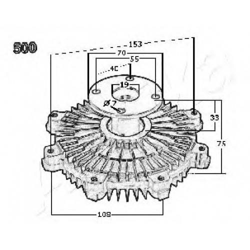 ASHIKA Συμπλέκτης βεντιλατέρ ψυγείου 36-05-500