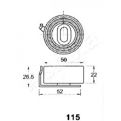 ASHIKA Τεντωτήρας Ιμάντα Χρονισμού 45-01-115