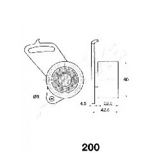 ASHIKA Τεντωτήρας Ιμάντα Χρονισμού 45-02-200