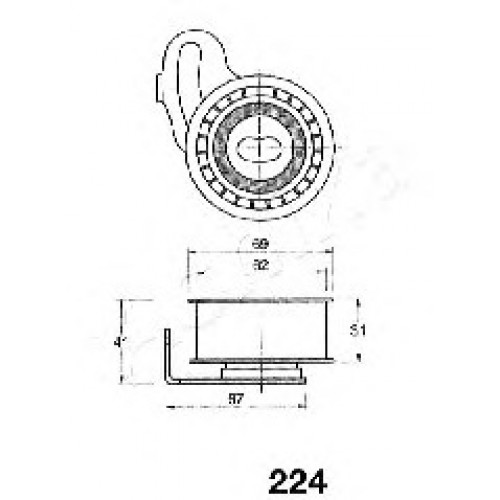 ASHIKA Τεντωτήρας Ιμάντα Χρονισμού 45-02-224