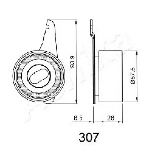 ASHIKA Τεντωτήρας Ιμάντα Χρονισμού 45-03-307