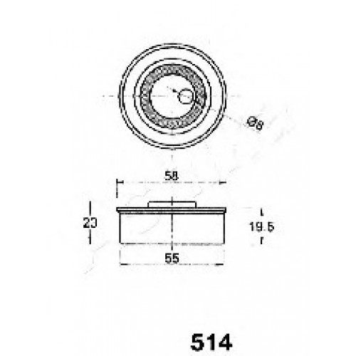 ASHIKA Τεντωτήρας Ιμάντα Χρονισμού 45-05-514