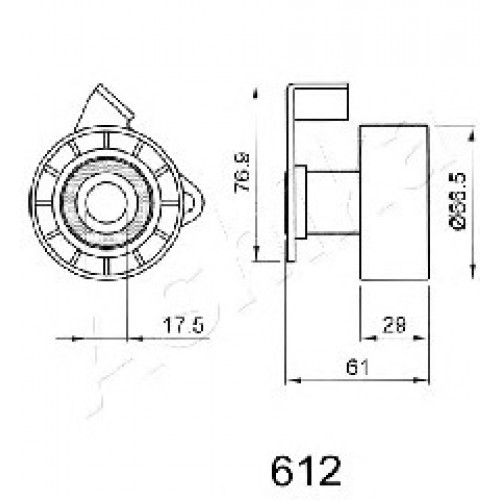 ASHIKA Τεντωτήρας Ιμάντα Χρονισμού 45-06-612