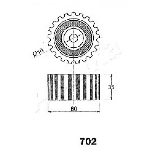 ASHIKA Τεντωτήρας Ιμάντα Χρονισμού 45-07-702