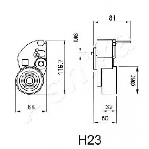 ASHIKA Τεντωτήρας Ιμάντα Χρονισμού 45-0H-023