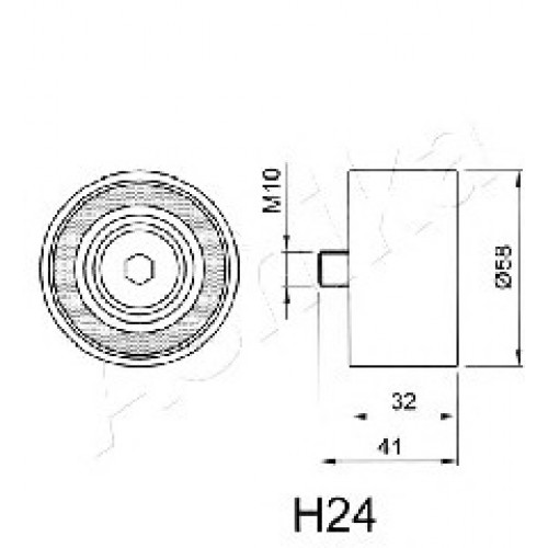 ASHIKA Τεντωτήρας Ιμάντα Χρονισμού 45-0H-024