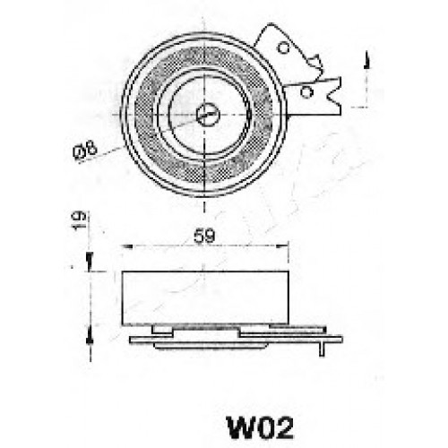 ASHIKA Τεντωτήρας Ιμάντα Χρονισμού 45-0W-002