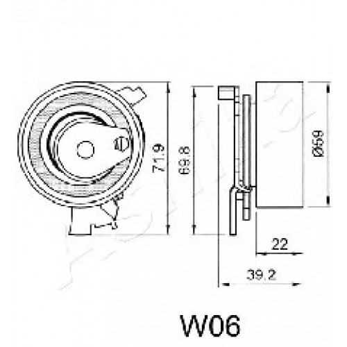 ASHIKA Τεντωτήρας Ιμάντα Χρονισμού 45-0W-006