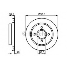 BOSCH Δισκόπλακα 0 986 478 605