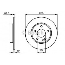 BOSCH Δισκόπλακα 0 986 478 874