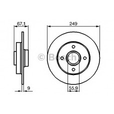BOSCH Δισκόπλακα 0 986 479 219