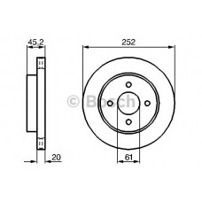 BOSCH Δισκόπλακα 0 986 479 238