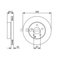 BOSCH Δισκόπλακα 0 986 479 406