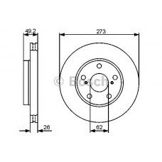 BOSCH Δισκόπλακα 0 986 479 425