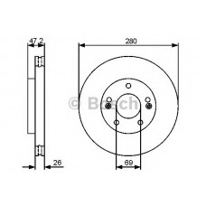 BOSCH Δισκόπλακα 0 986 479 460