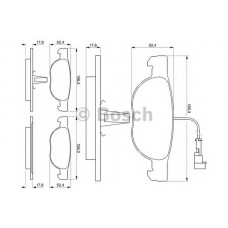 BOSCH Σετ τακάκια 0 986 424 362