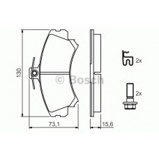 BOSCH Σετ τακάκια 0 986 424 371