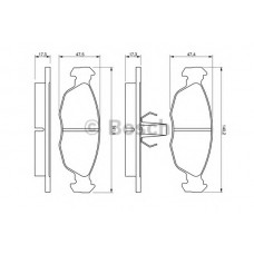 BOSCH Σετ τακάκια 0 986 424 410