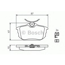 BOSCH Σετ τακάκια 0 986 424 427