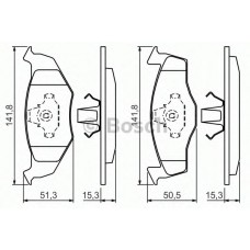 BOSCH Σετ τακάκια 0 986 424 449