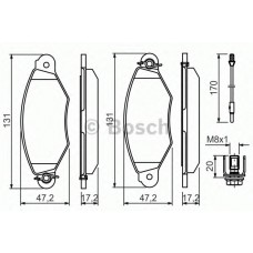 BOSCH Σετ τακάκια 0 986 424 455