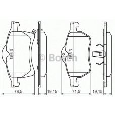 BOSCH Σετ τακάκια 0 986 424 457