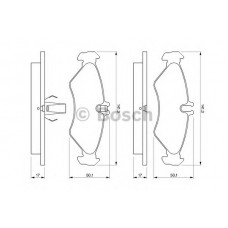 BOSCH Σετ τακάκια 0 986 424 463