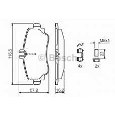BOSCH Σετ τακάκια 0 986 424 469