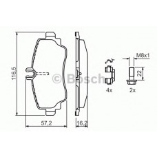 BOSCH Σετ τακάκια 0 986 424 470