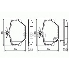 BOSCH Σετ τακάκια 0 986 424 471