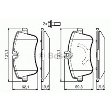 BOSCH Σετ τακάκια 0 986 424 517