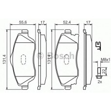 BOSCH Σετ τακάκια 0 986 424 527
