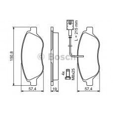 BOSCH Σετ τακάκια 0 986 424 595