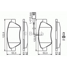BOSCH Σετ τακάκια 0 986 424 597