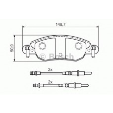 BOSCH Σετ τακάκια 0 986 424 598