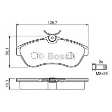 BOSCH Σετ τακάκια 0 986 424 635