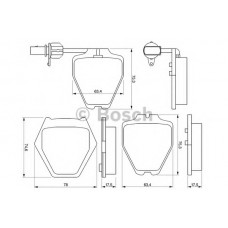 BOSCH Σετ τακάκια 0 986 424 690