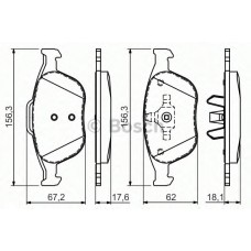 BOSCH Σετ τακάκια 0 986 424 701