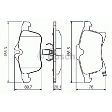 BOSCH Σετ τακάκια 0 986 424 707