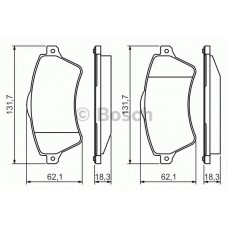 BOSCH Σετ τακάκια 0 986 424 721