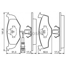BOSCH Σετ τακάκια 0 986 424 723