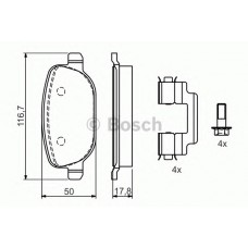 BOSCH Σετ τακάκια 0 986 424 775