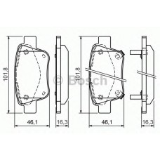 BOSCH Σετ τακάκια 0 986 424 798