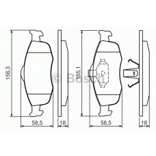 BOSCH Σετ τακάκια 0 986 460 969