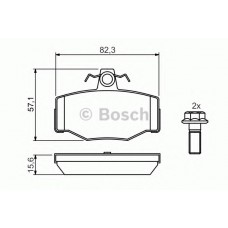 BOSCH Σετ τακάκια 0 986 460 993
