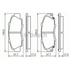 BOSCH Σετ τακάκια 0 986 461 142