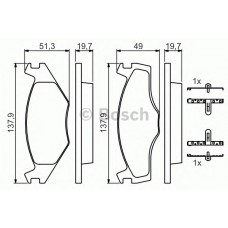 BOSCH Σετ τακάκια 0 986 468 873