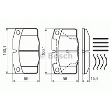 BOSCH Σετ τακάκια 0 986 469 390